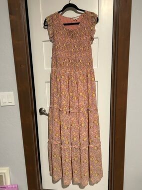 MELLODAY Sleeveless Tiered Floral Boho Maxi Dress Size 3X